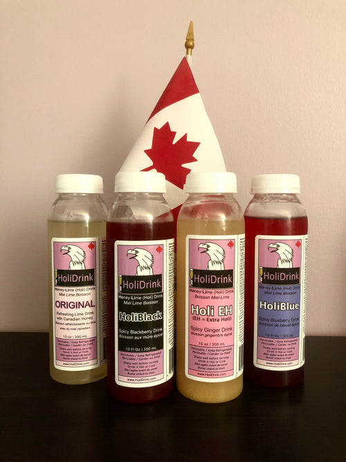 4 Pack Mix Flavor (4 flavors of HoliDrink) 4x 300mL (10 Fl Oz) bottles
