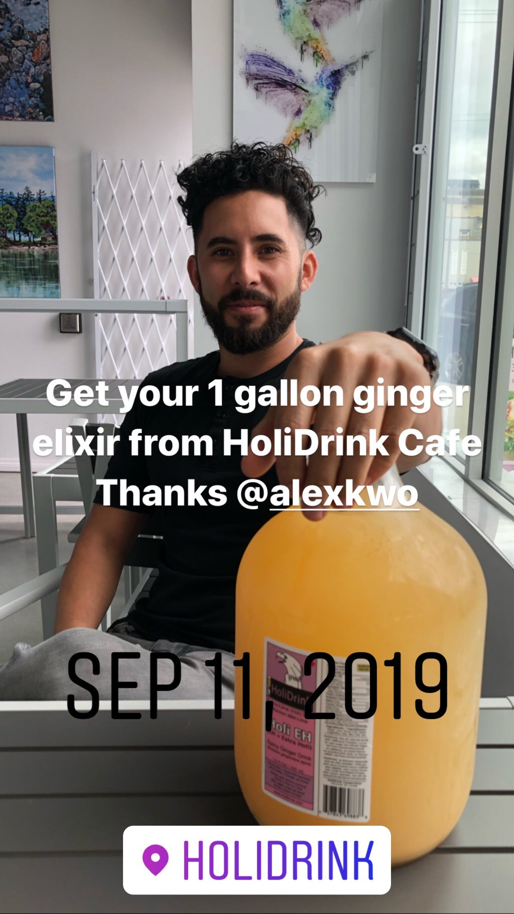 1 Gallon HoliDrink HoliEH Spicy Ginger in Glass Bottle