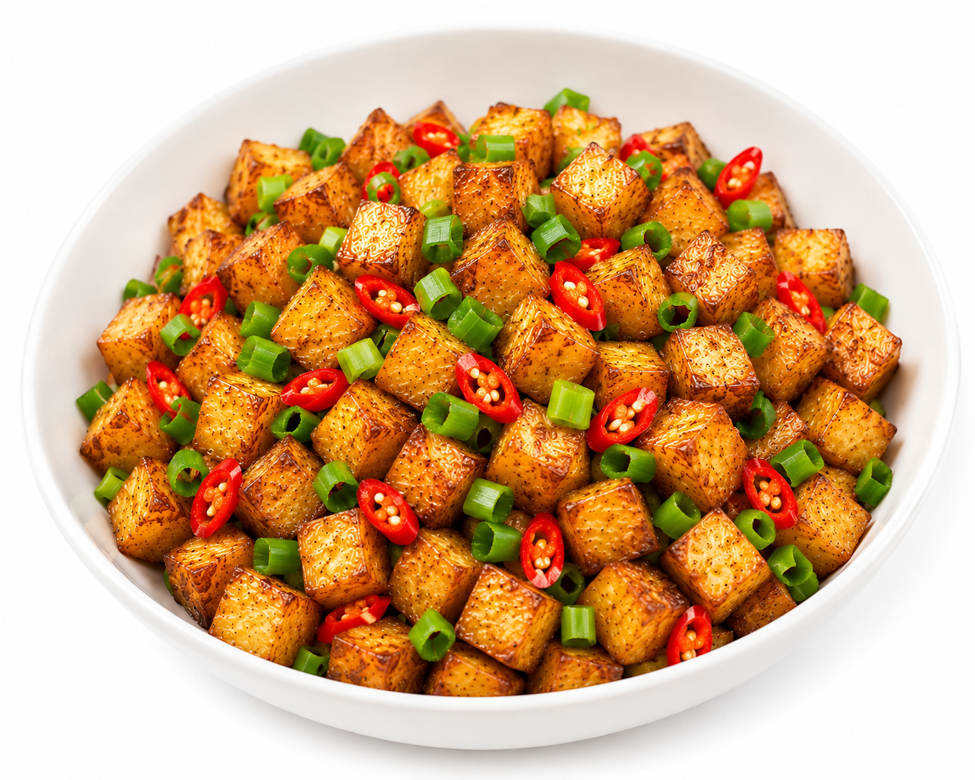 Curry Potato Cubes - Vegan