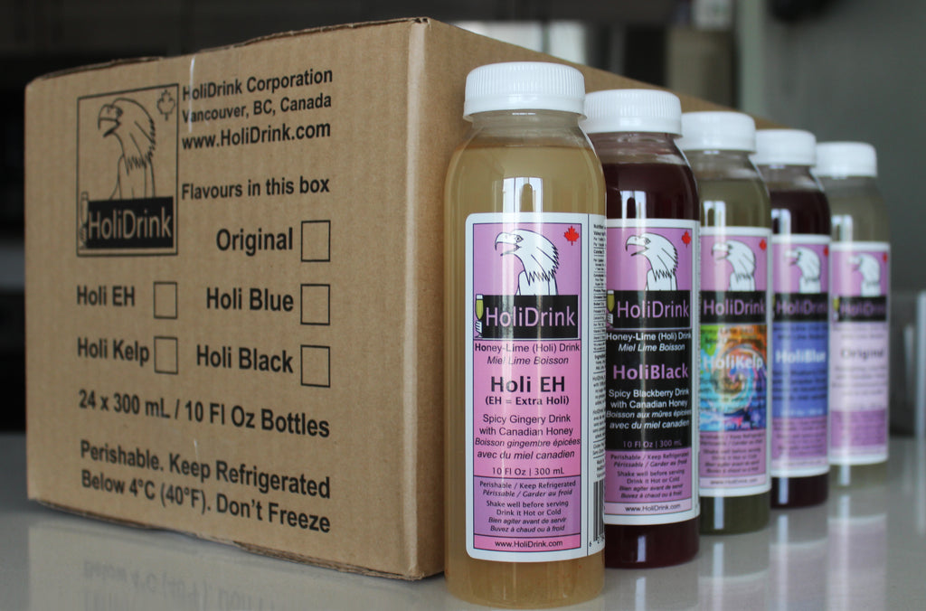 Mixed HoliDrink's 5 flavors 12x 300 mL or 10 Fl Oz PET bottles