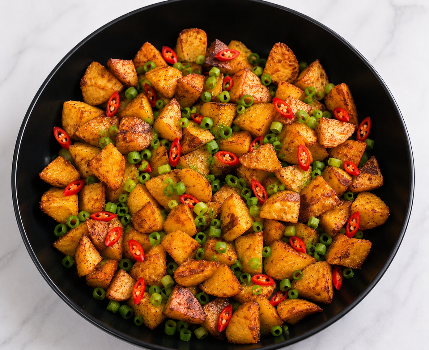 Curry Potato Cubes - Vegan